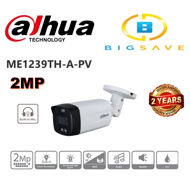 DAHUA 2MP ME1239TH A PV SMART DUAL LIGHT ACTIVE DETERRENCE HDCVI BULLET