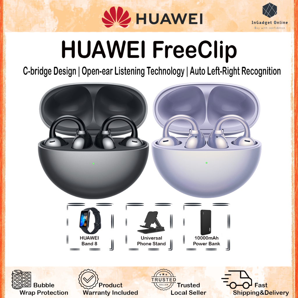 HUAWEI FreeClip Earbuds C Bridge Design Open Ear Listening