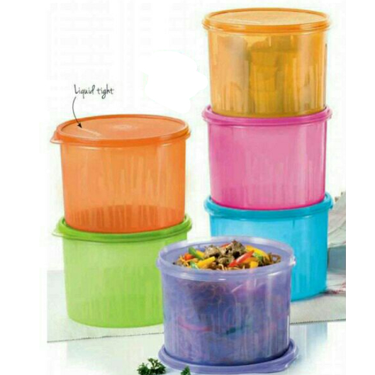 READY STOCK ASSORTED COLORTUPPERWARE TEXTURE CANISTER 1 1L 1 7L