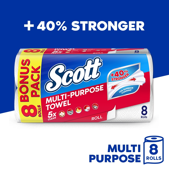 Scott Multi Purpose Kitchen Towel 50 S X 8 Rolls Shopee Malaysia