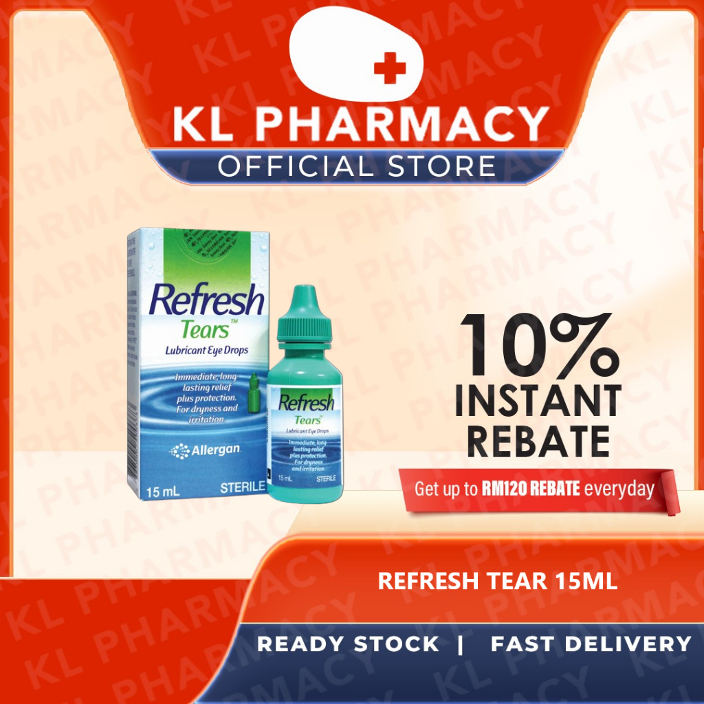 Pharmacy Stock Refresh Tears Lubricant Eye Drops Ml Shopee Malaysia