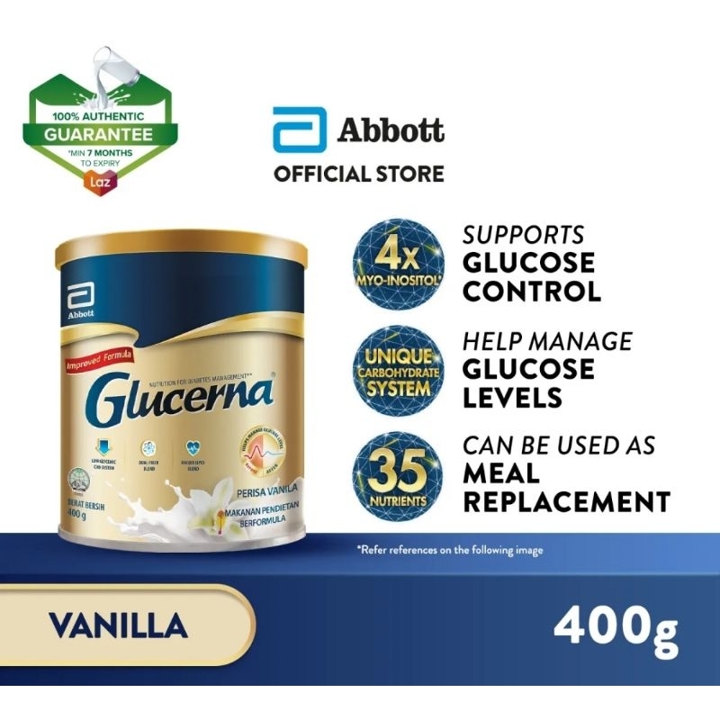 Glucerna Triple Care Wheat Vanilla Coklat 400g 850g 2 4kg 06 2025