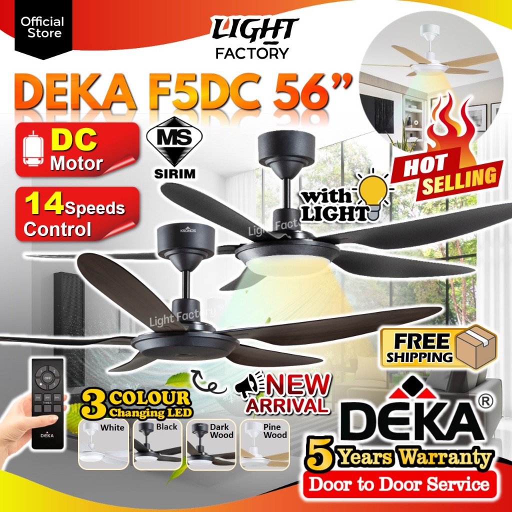 FREE ShippingDEKA KRONOS F5DC 56 Baby Fan 46 5 Blade DC Motor