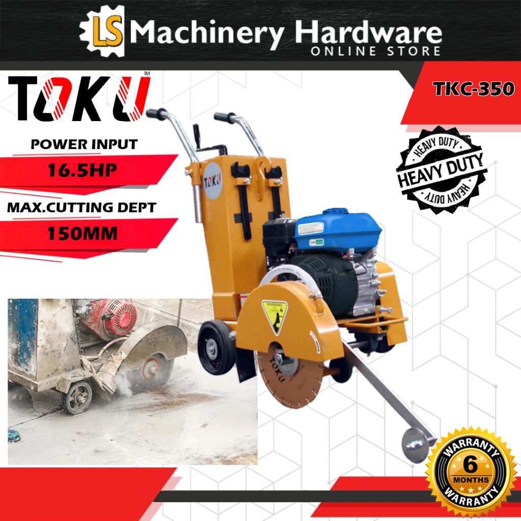 TOKU TKC 350 Concrete And Road Cutter With ZS POWER 16 5HP Engine GB460