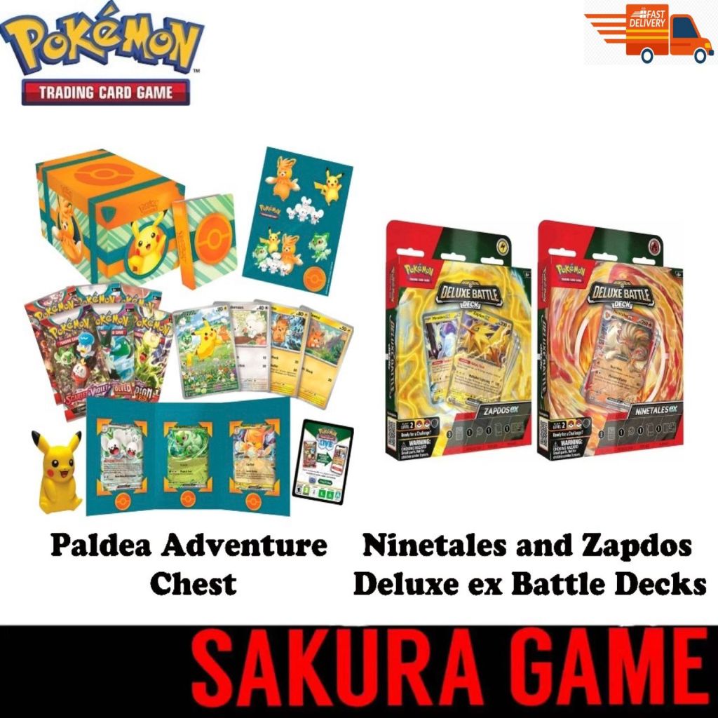 Pokemon Tcg Paldea Adventure Chest Ninetales And Zapdos Deluxe Ex