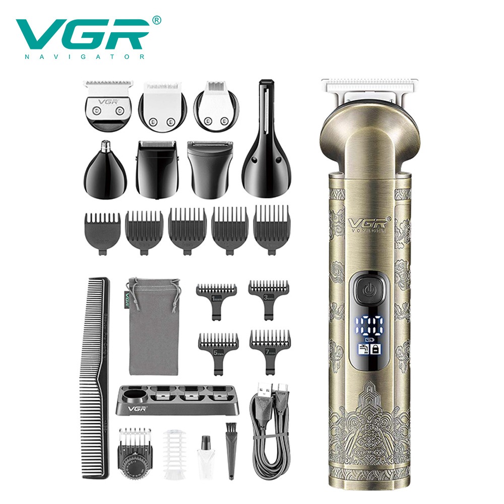 VGR V 110 8 In 1 Waterproof Beard Trimmer Rechargeable Cordless Hair