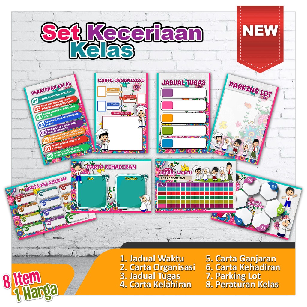 Set Keceriaan Kelas Murah Banner Hiasan Kelas Shopee Malaysia