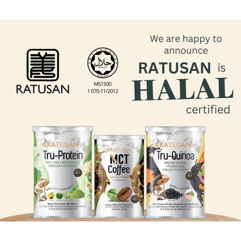 Ratusan Mct Coffee Tru Protein Tru Quinoa Tru Ginger Original Hq