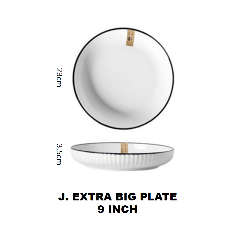 Yamada Japanese Style Nordic Premium Ceramic Dinnerware Dinner Set