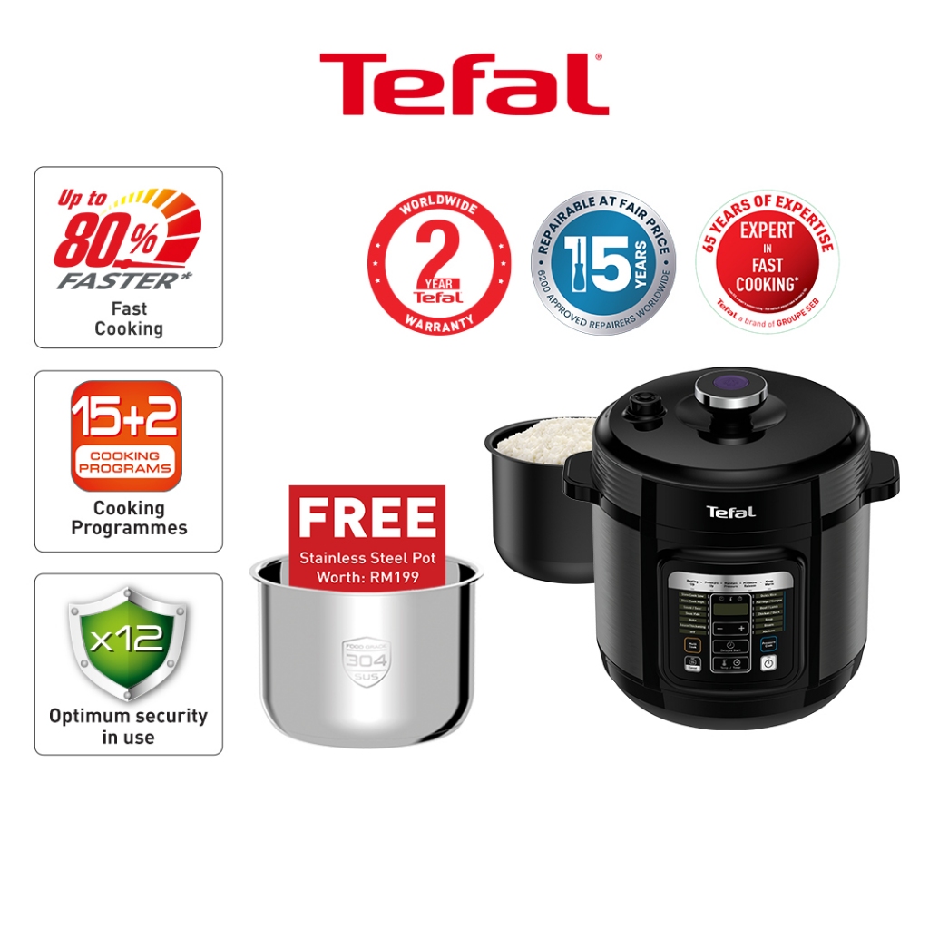 Online Exclusive Bundle Tefal Home Chef Smart Multicooker Pressure