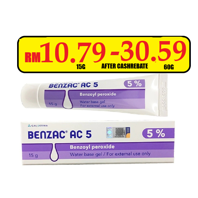 Shipin H Pharmacy Stok Benzac Ac Benzoyl Peroxide Gel G