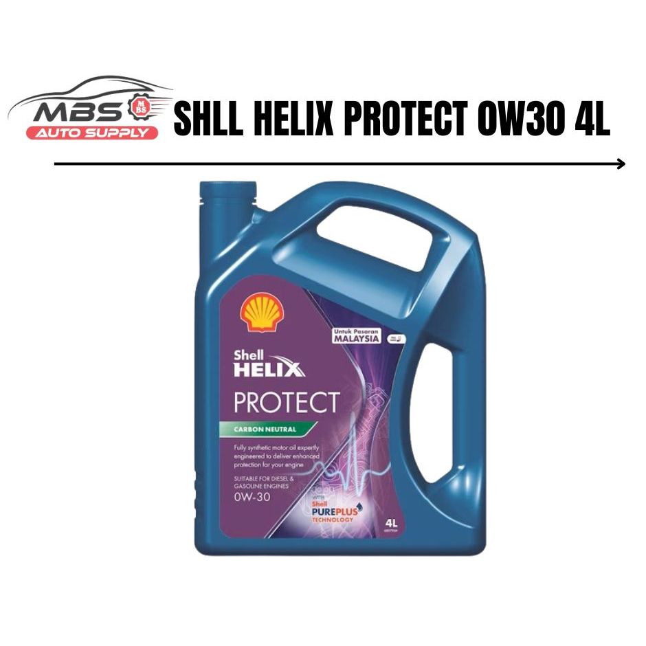 Shell Helix Protect 0W30 4L Fully Synthetic Engine Oil Untuk Pasaran