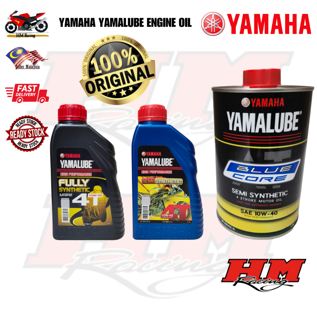 Original Yamaha Yamalube Engine Oil Blue Core Semi Synthetic Fully