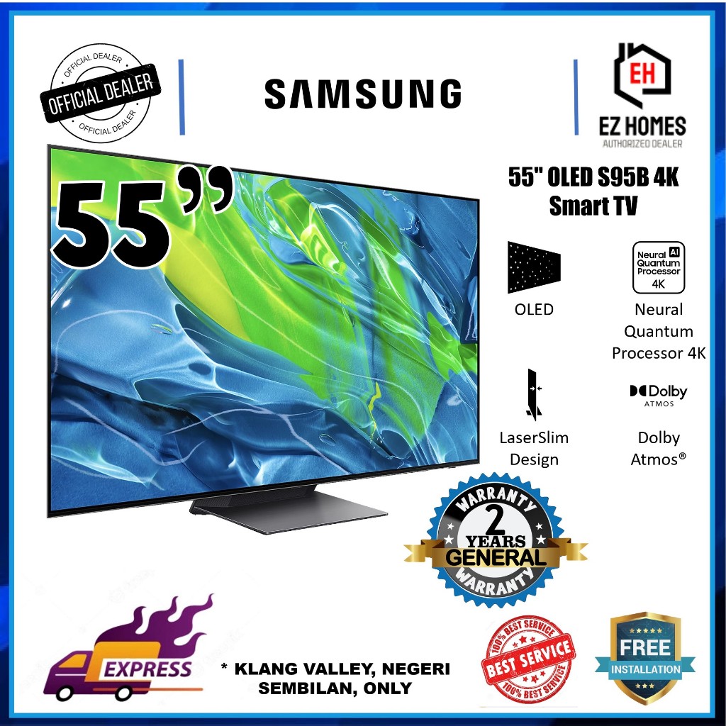 SAMSUNG 55 OLED 4K S95B QA55S95BAKXXS NEUTRAL QUANTUM PROCESSOR