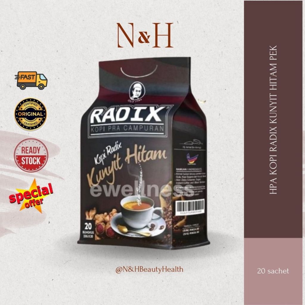 HPA KOPI RADIX KUNYIT HITAM PEK PAPAN 20SACHET ORIGINAL Shopee Malaysia