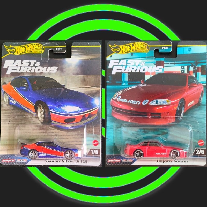 Hot Wheels Premium Fast Furious Toyota Soarer Nissan Silvia S Honda