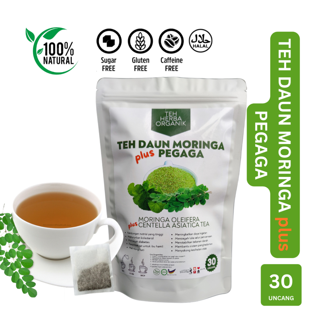 Teh Moringa Plus Pegaga Teh Moripeg Moringa Oleifera Plus Centella