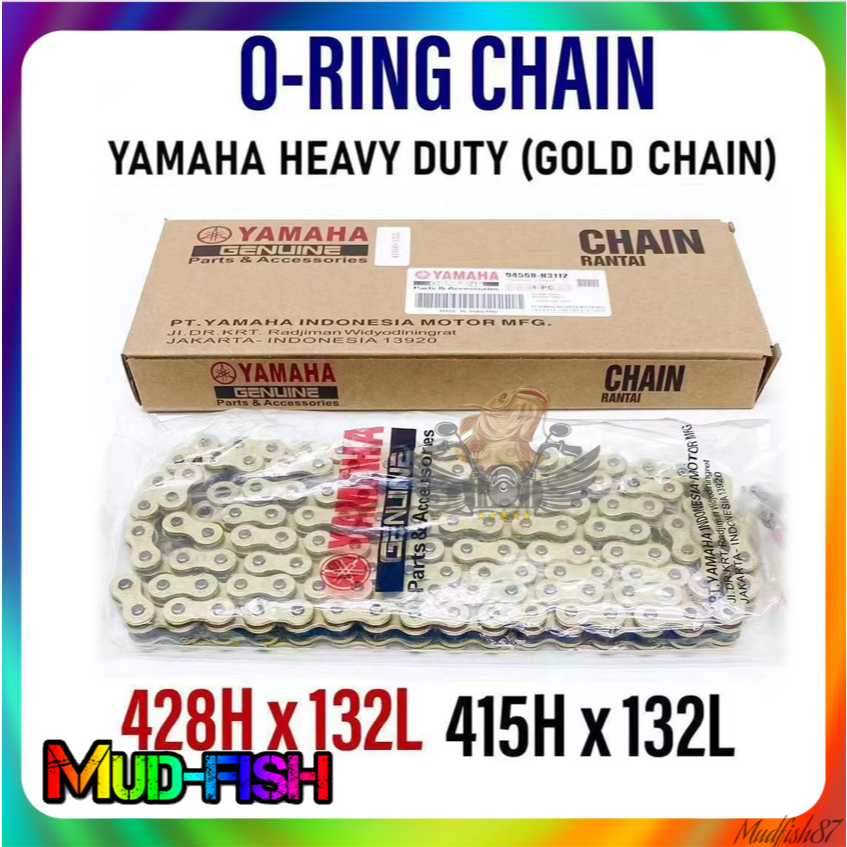 RANTAI EMAS ORING YAMAHA O RING GOLD CHAIN 428 415 132L Shopee