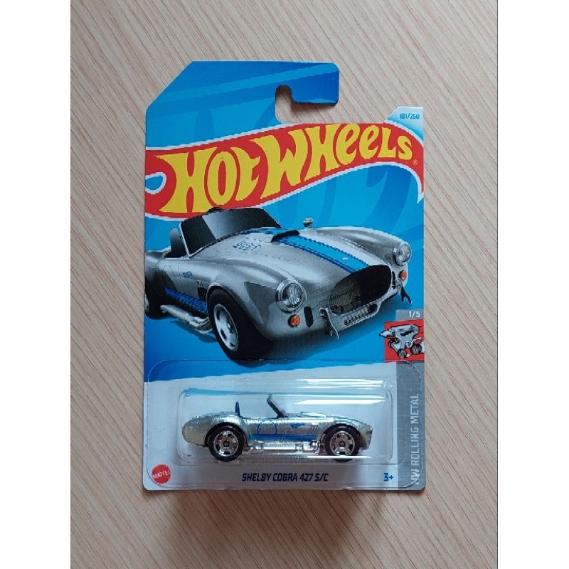 Hot Wheels Shelby Cobra S C Rolling Metal Silver Chrome