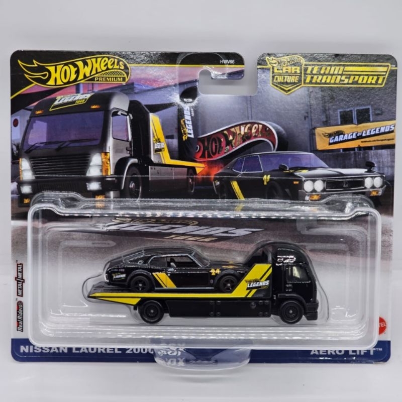 HOT WHEELS PREMIUM TEAM TRANSPORT NISSAN LAUREL 2000 SGX AND AERO LIFT