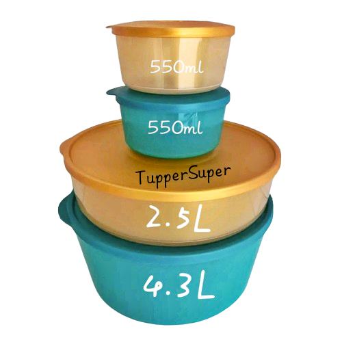 1pc 2pc 4pcs Tupperware Illumina Salad Bowl 550ml 2 5L 4 3L