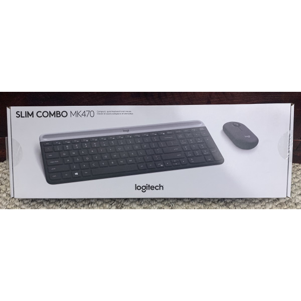 Logitech Mk Slim Compact Quiet Wireless Keyboard Mouse Combo