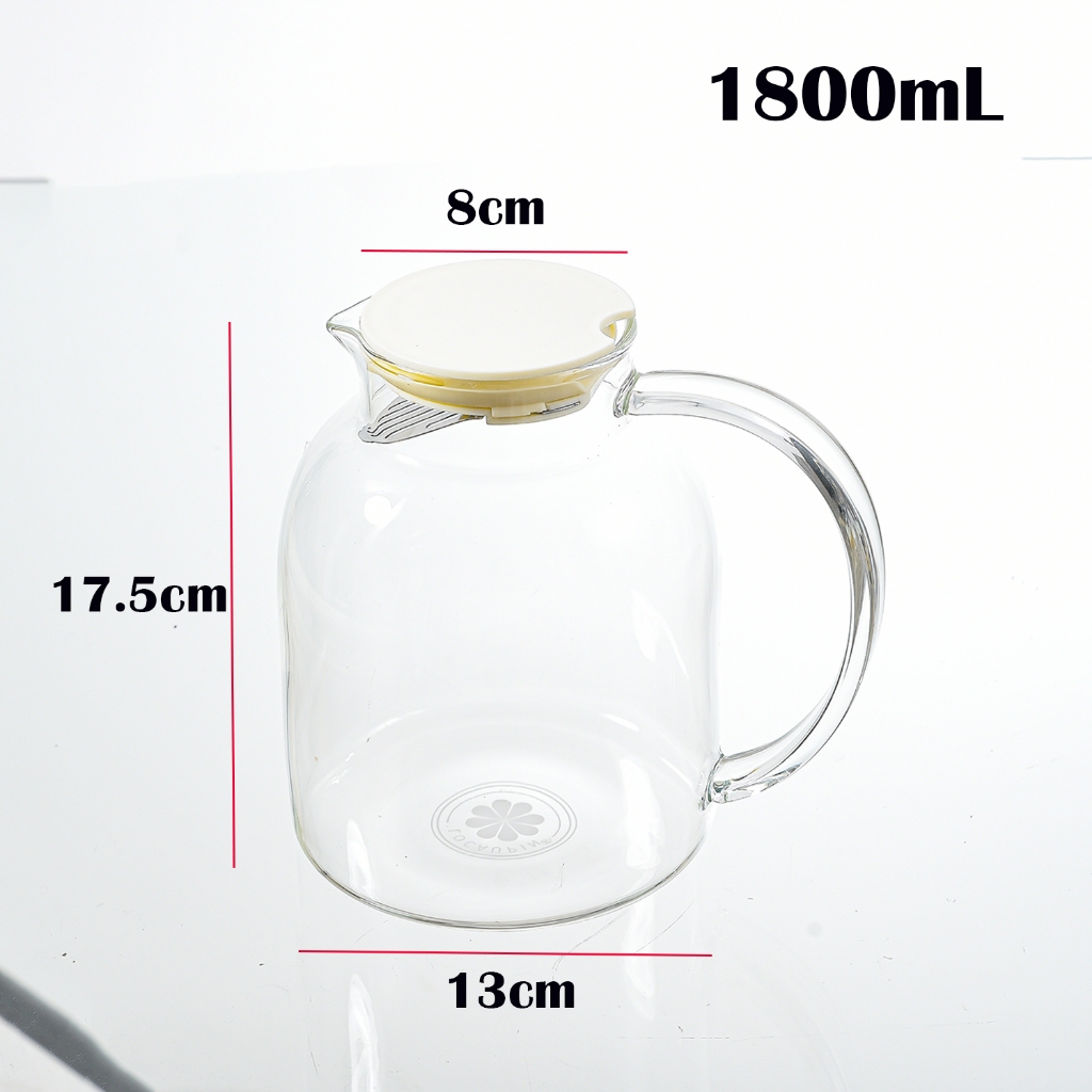 Locaupin Ml Borosilicate Glass Bottle Pitcher Glass With Filter