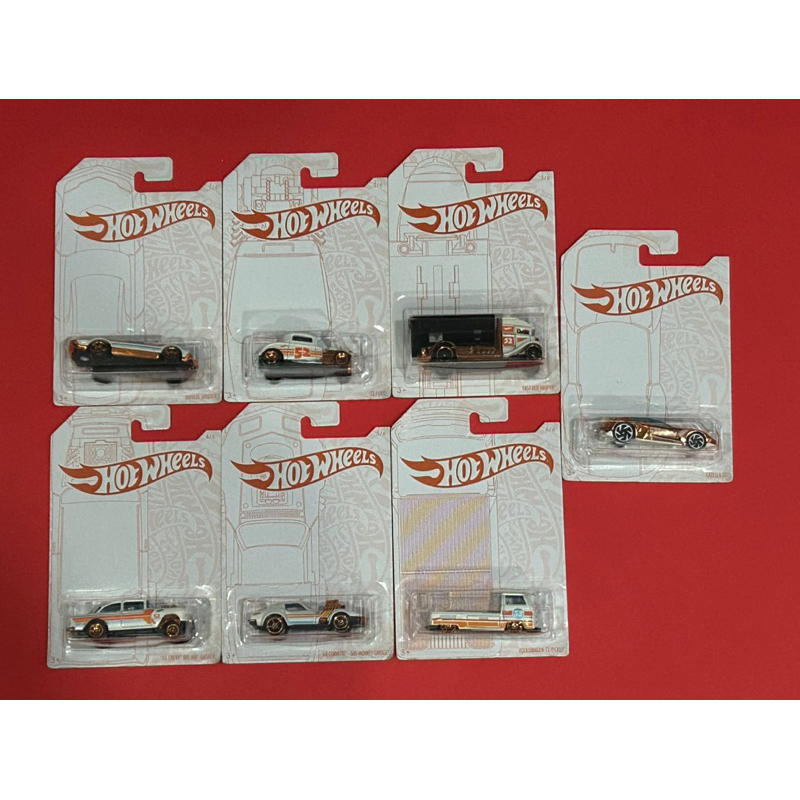 Hot Wheels 52nd Anniversary Pearl And Chrome Series Complete With Chase