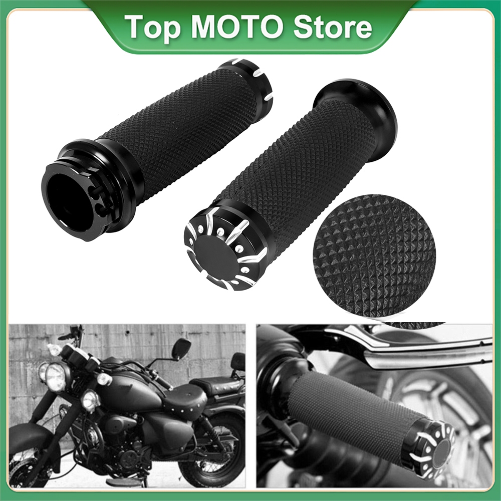 Ready Stock Black 1 Motorcycle Handle Bar Hand Grips For Harley