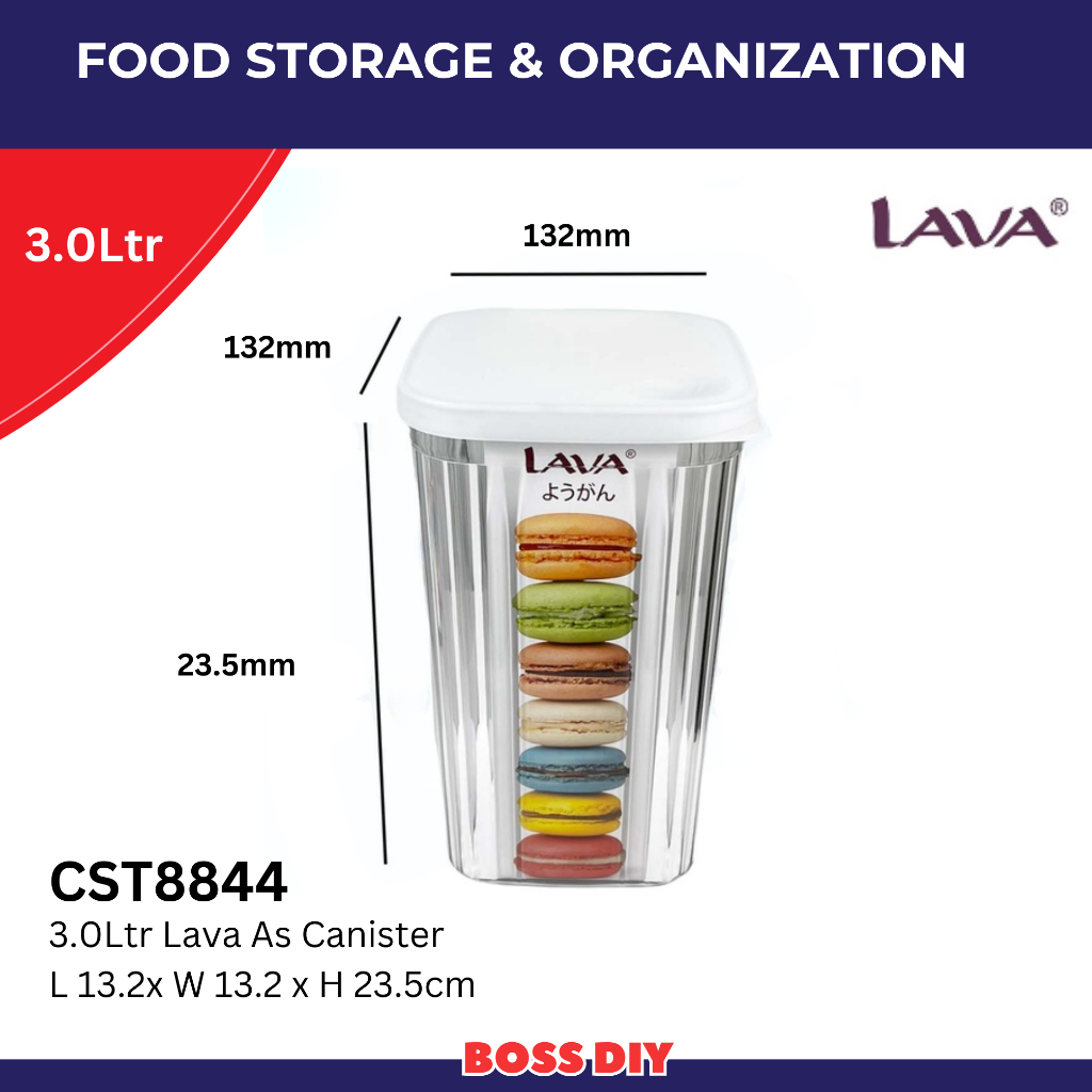 Lava As Canister Airtight Multipurpose Container Storage Jar Food