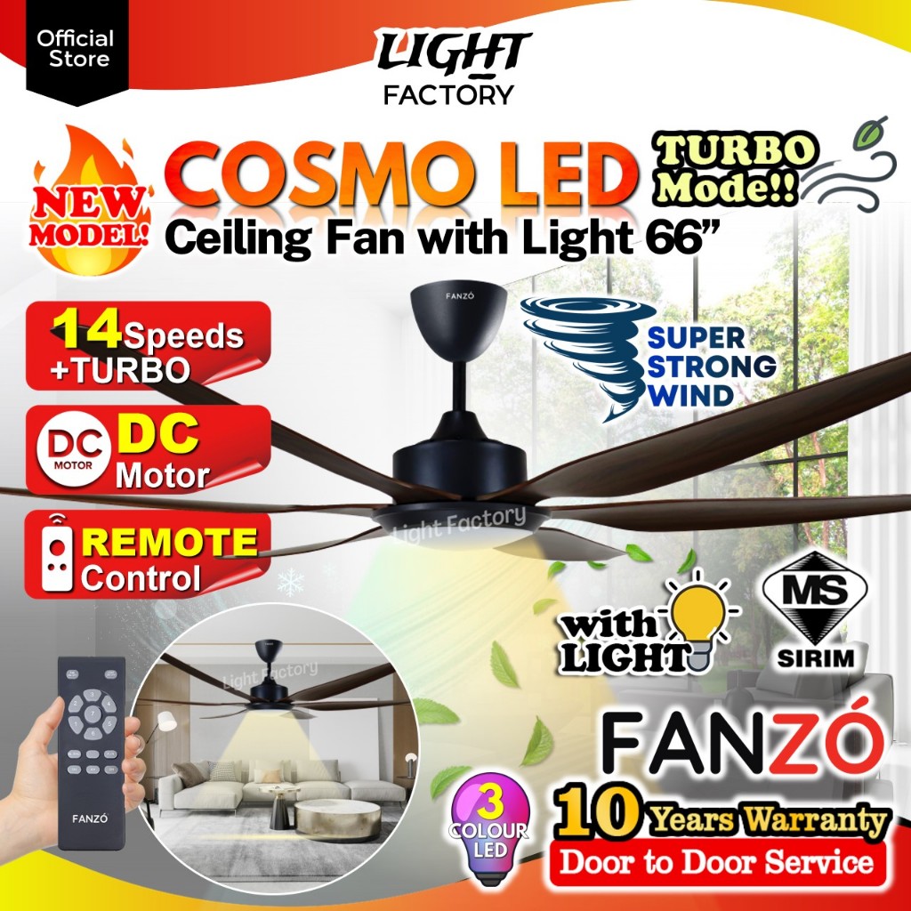 Newfanzo Cosmo Led Blades Speeds Turbo With Remote