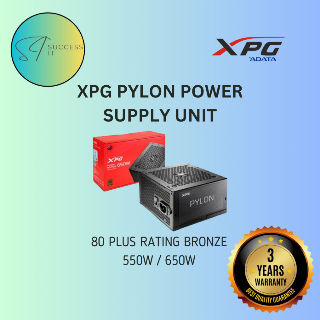 XPG PYLON POWER SUPPLY UNIT 80 PLUS RATING BRONZE 550W 650W Shopee