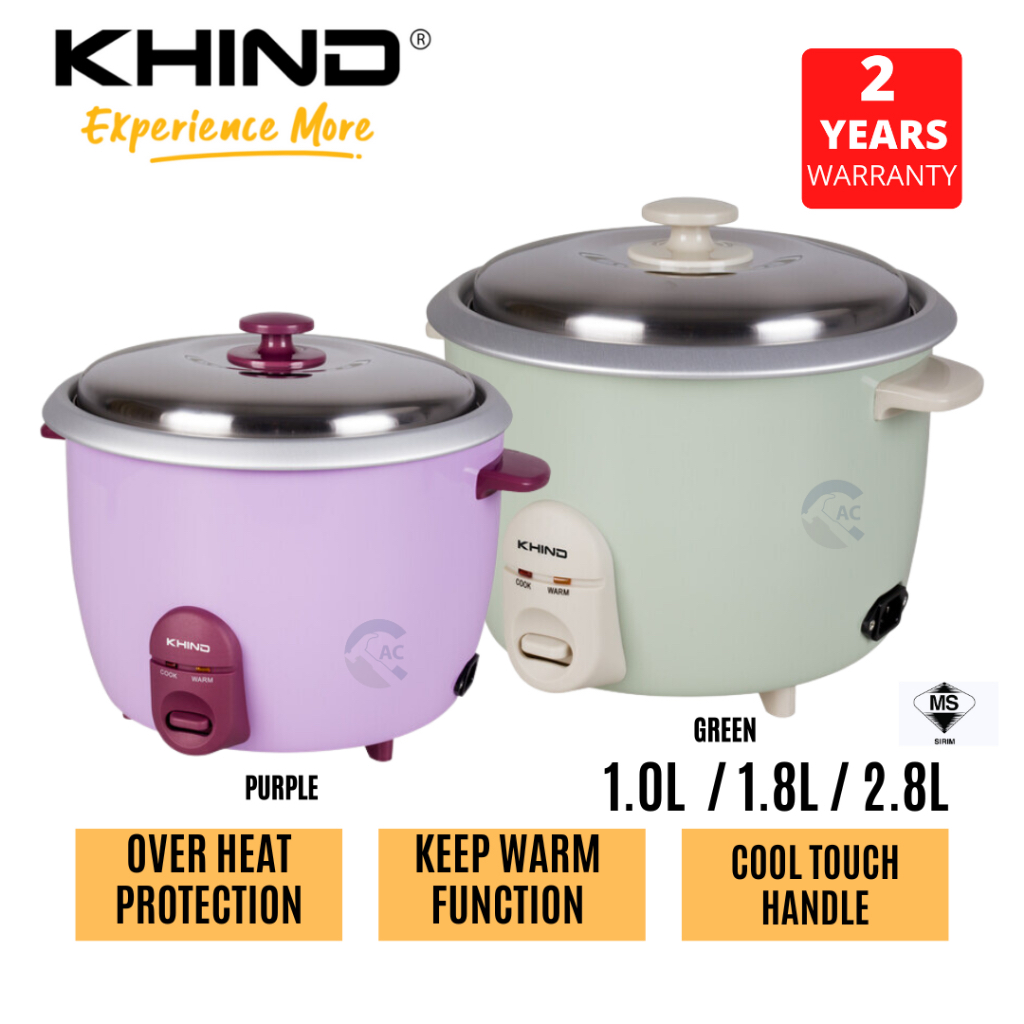 Khind Rice Cooker RC710 RC718 RC728 1L 1 8L 2 8L Periuk Nasi Elektrik