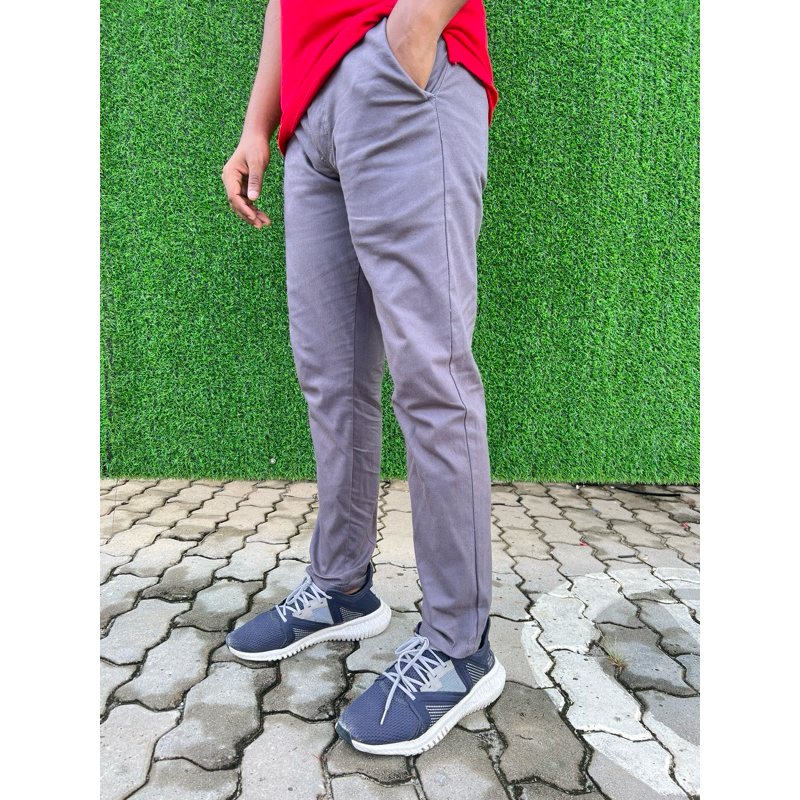 Men S Long Pant Casual Men Chino Pants Stretchable Slim Fit Cotton