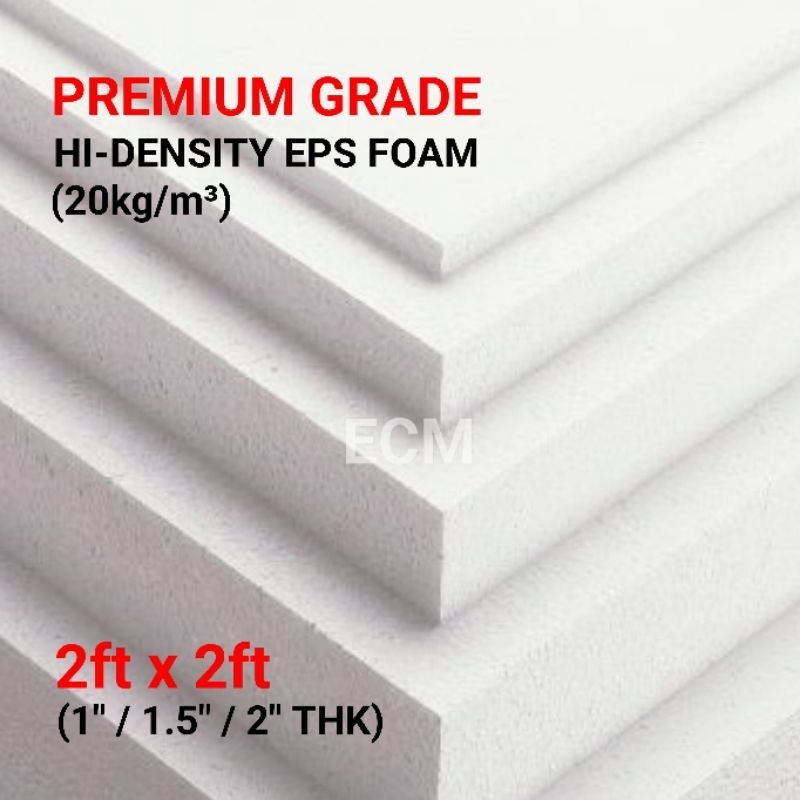 PREMIUM GRADE 2ft X 2ft HIGH DENSITY EXPANDED POLYSTYRENE EPS