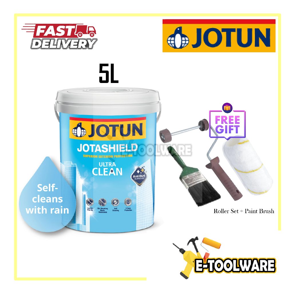 L Jotun Jotashield Ultra Clean Exterior Wall Paint Cat Luar Cat