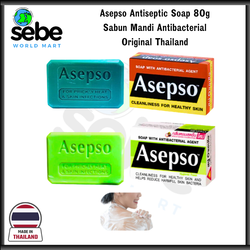 Asepso Antiseptic Soap G Sabun Antibacterial Original Thailand