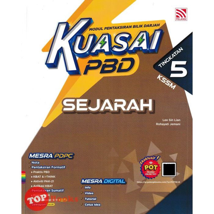 TOPBOOKS Pelangi Kuasai PBD Sejarah Tingkatan 5 KSSM 2024 Shopee