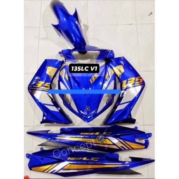 Coverset Yamaha Lc V V V V V V V Chrome Gold Silver Shopee