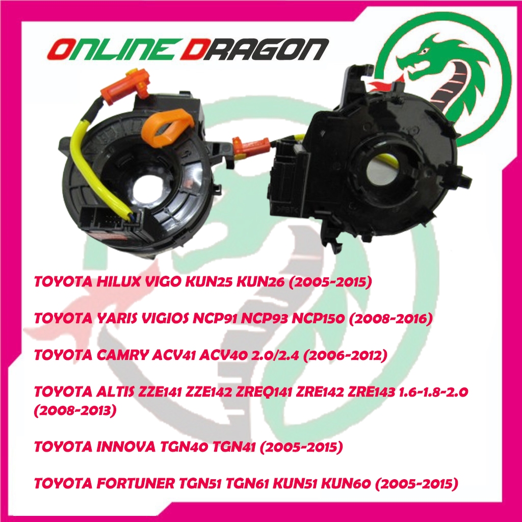 Clock Spring Toyota Hilux Vigo Kun25 Kun26 Vios 2008 2013 NCP93 Camry