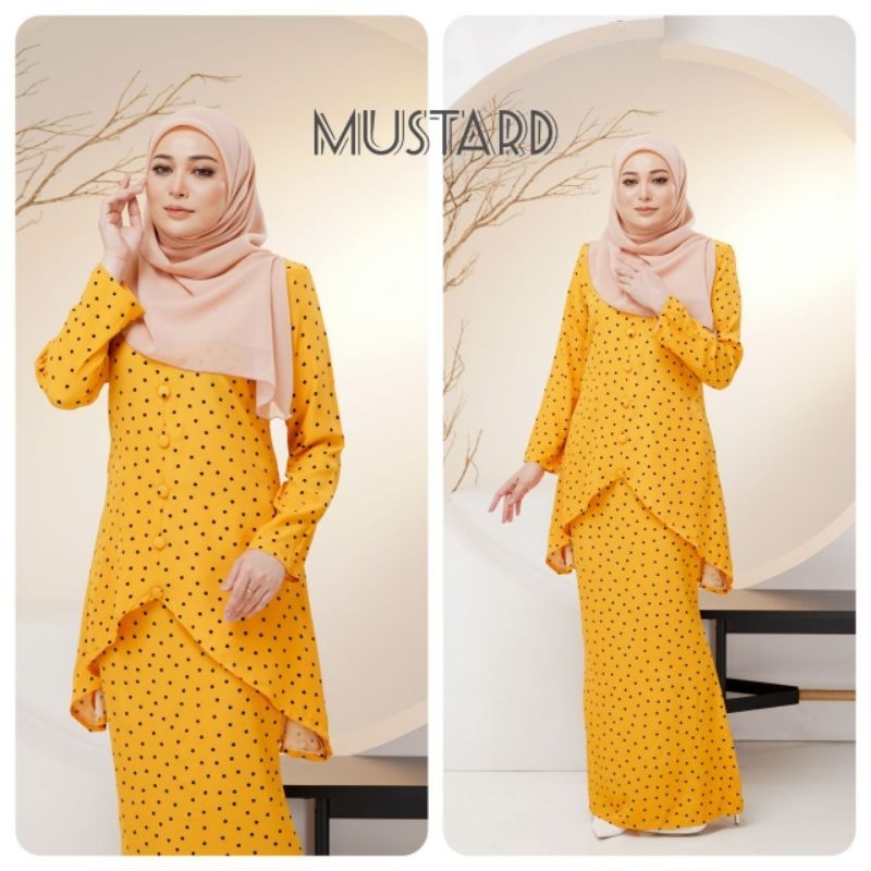 Polkadot New Arrival Best Quality Baju Kurung Moden Terbaru Kurung