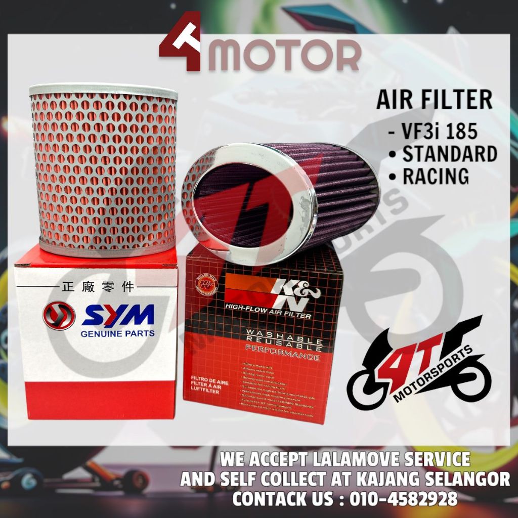 Original Sym Vf I Racing Standard Air Filter Cleaner Penapis Udara