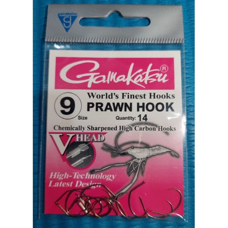 LS TACKLESJapan Gamakatsu No9 Prawn Hook Fishing Hook G牌9号虾王钩 japan