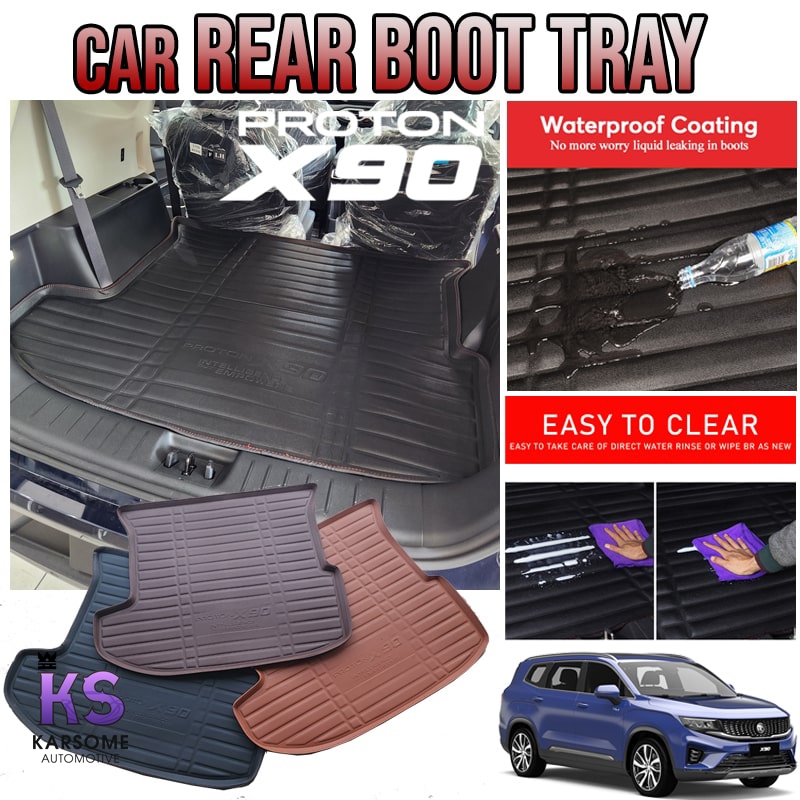 PROTON X90 2023 2024 Leather Car Rear Boot Tray Trunk Cargo Mat