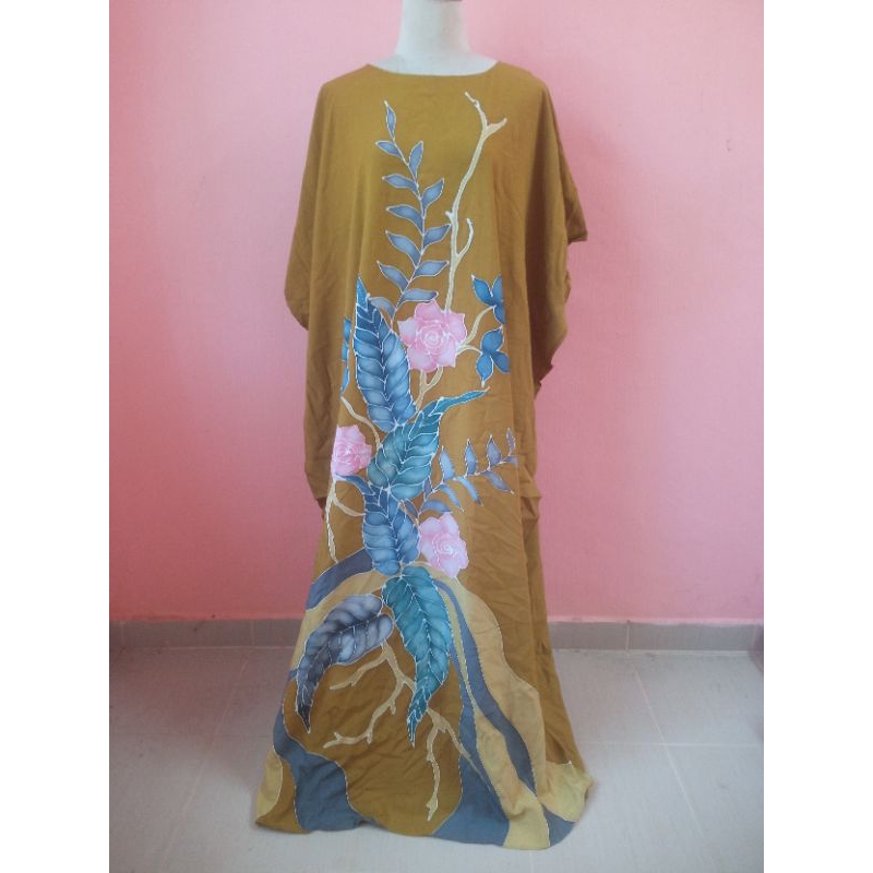 Kaftan Batik Kelantan Cotton Viscose Batik Lukis Tangan Item Defect