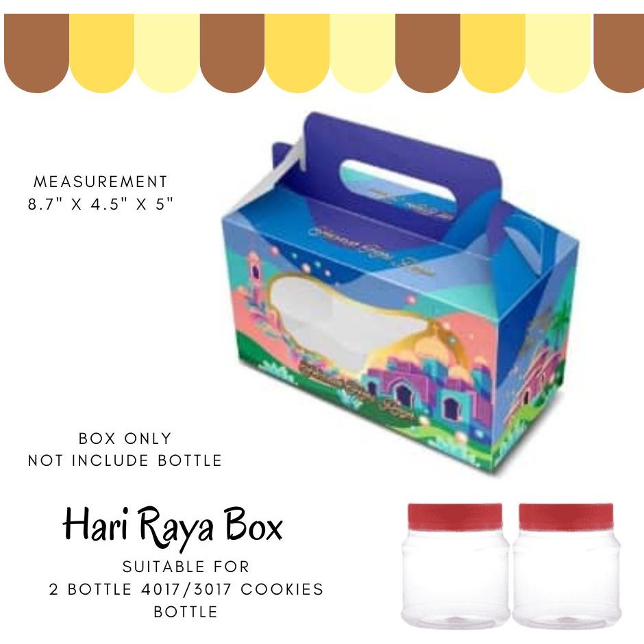 Hari Raya Box With Handle Box Only Kotak Biskut Raya 10pc Shopee