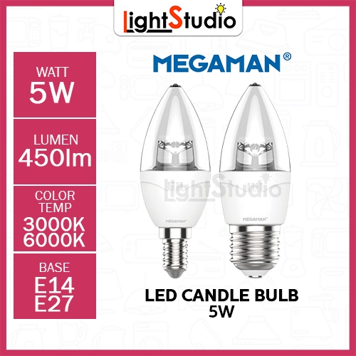 Megaman Led Candle Bulb W E E Non Dim Dimmable Shopee Malaysia