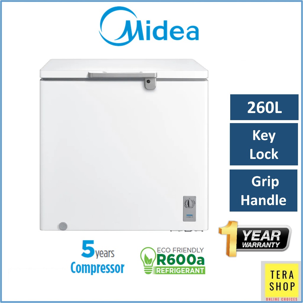 Midea Wd Wa Chest Freezer L L With Key Lock Roller Peti