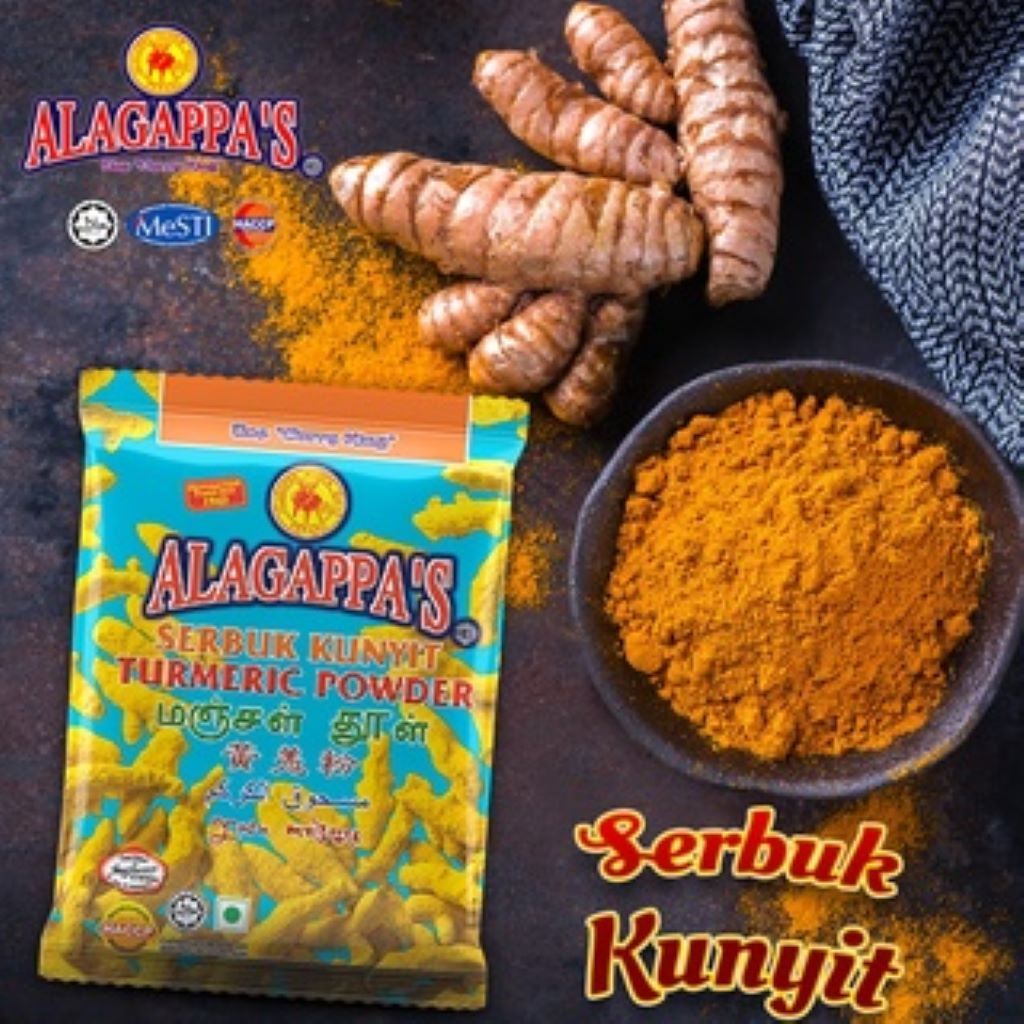 Serbuk Kunyit Alagappa s Turmeric Powder Packing 100g 阿拉咖巴黄姜粉