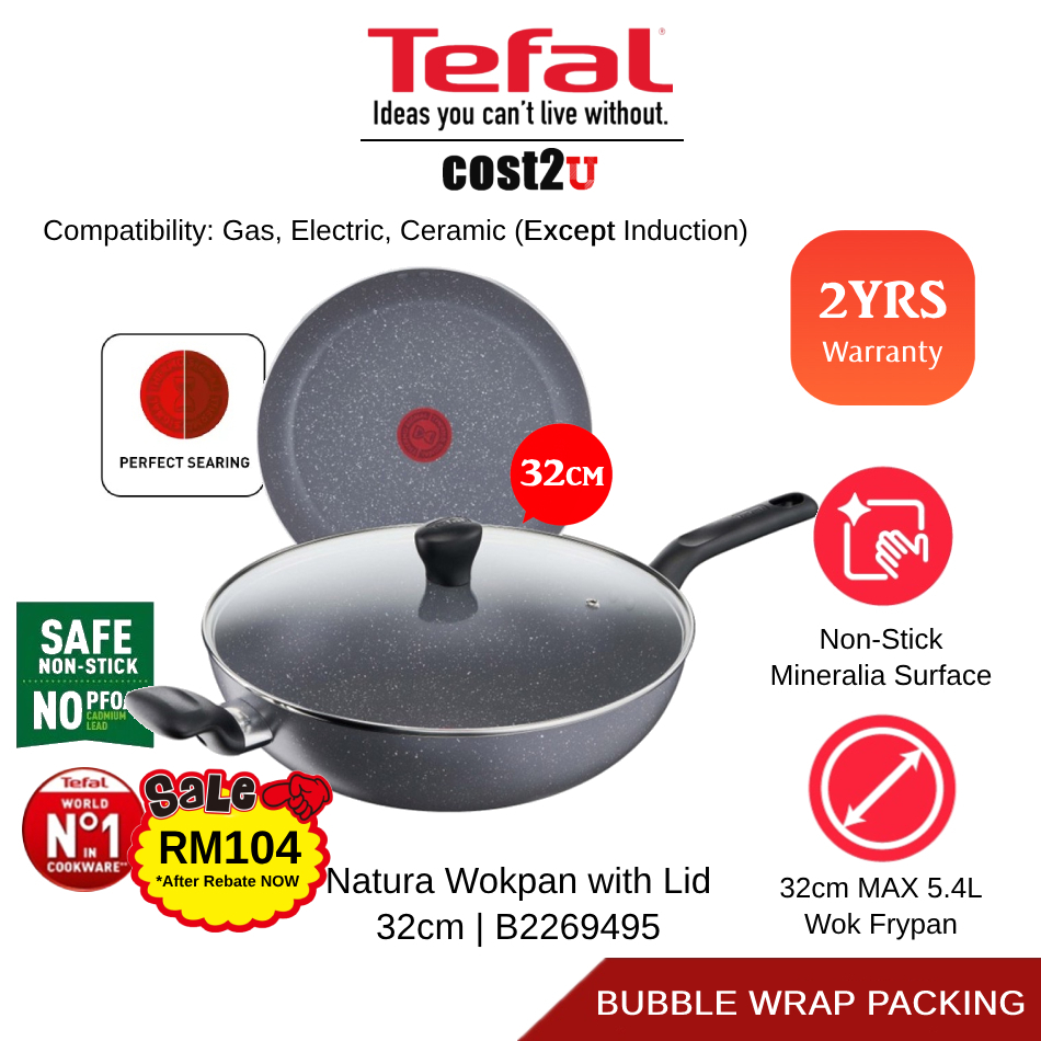 Tefal Non Stick Natura Deep Frypan Wokpan Cm B B